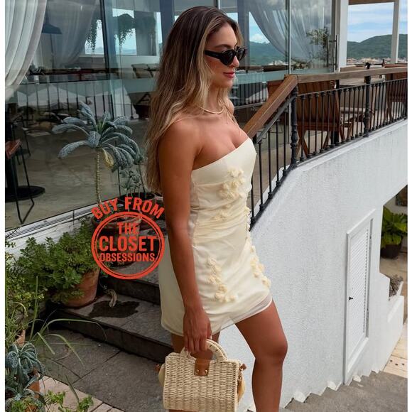 ZARA Strapless Textured Dress NWT - Picture 13 of 16